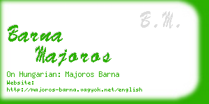 barna majoros business card